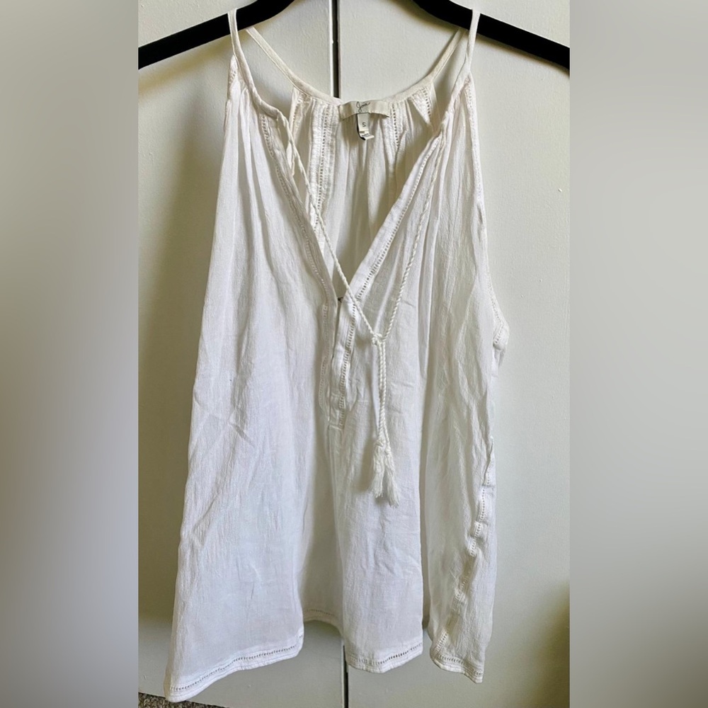 White Linen Tank